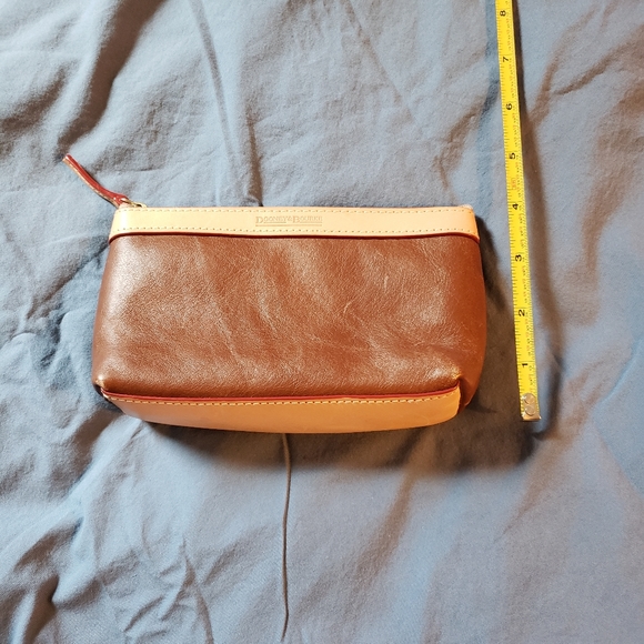 Dooney and Bourke, Brown and Tan Cosmetic Bag. 7 X4." - Picture 3 of 4